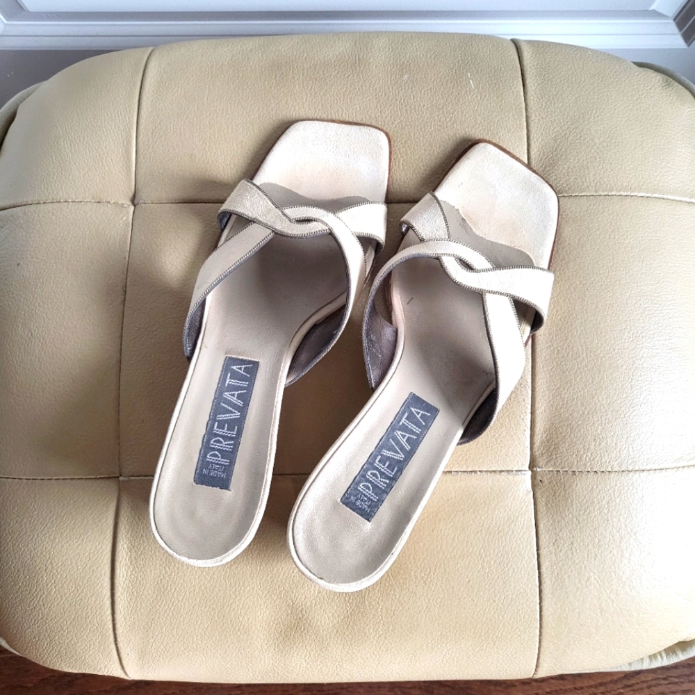 Prevata Italian Suede Sandal, Size 7.5